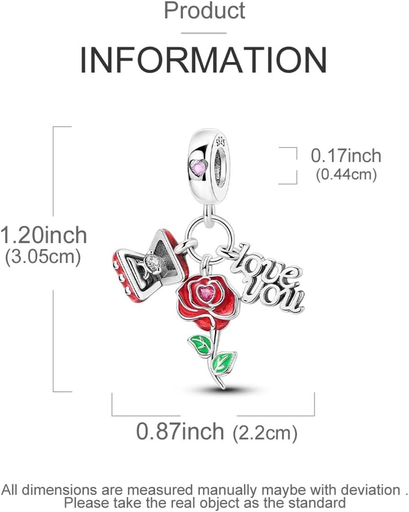 Hapour Store 925 Sterling Silver Charms for Bracelets Necklace European Jewelry Pendant Beads Charm for Women Mom - Image 4
